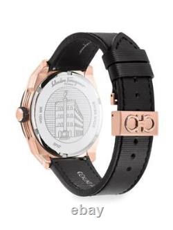 $1245 Mens Salvatore Ferragamo SLX GMT Rose Goldtone Stainless Steel Watch
