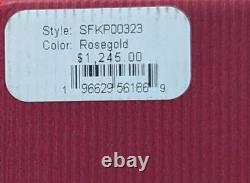$1245 Mens Salvatore Ferragamo SLX GMT Rose Goldtone Stainless Steel Watch