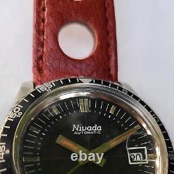 1960s Vintage Rare Nivada Gretchen Antarctic GMT Diver Automatic Watch