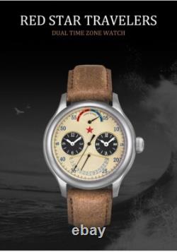 1963 GMT Dual Time Zone With Seagull ST2545 Movement Calendar Military Watch