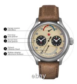 1963 GMT Dual Time Zone With Seagull ST2545 Movement Calendar Military Watch
