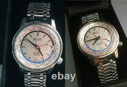 1964 Seiko 6217-7000 World Time GMT, Olympic Games Tokyo 1964 Good Torch On Back