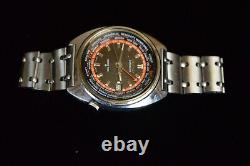 1970 Vintage Seiko World Time Automatic Watch Rare Black Dial $ REDUCED