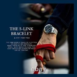 1982 GMT World Traveler Watch for Men Steel Mens Watch 316L Stainless Steel