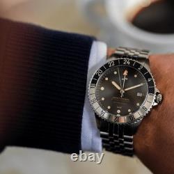 1982 GMT World Traveler Watch for Men Steel Mens Watch 316L Stainless Steel