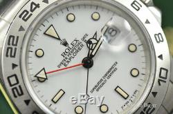 1987 Vintage Rolex Explorer II White Polar Creamy Patina Dial Transitional 16550