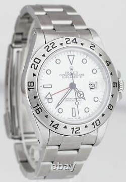 1995 Rolex Explorer II Polar White Stainless Automatic 40mm GMT 16570 Date Watch