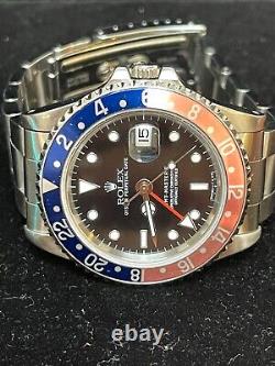 1997 Rolex Gmt-Master II 16710 Black Dial SS Oyster With Papers 40mm