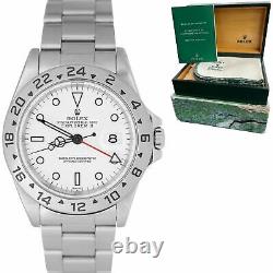 1999 Rolex Explorer II Polar White Stainless Automatic 40mm GMT 16570 Date Watch