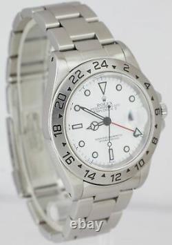 1999 Rolex Explorer II Polar White Stainless Automatic 40mm GMT 16570 Date Watch