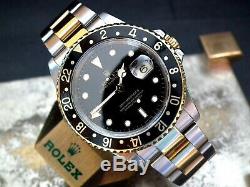 2000 Steel and Gold Rolex Oyster GMT Master II 16713 Full Set Investment Watch