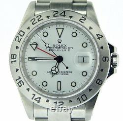 2000's Mens Rolex Stainless Steel Explorer II Watch 40mm SEL Oyster White 16570