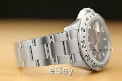 2006 Mens Rolex 16570 Explorer II Gmt Z Serial Stainless Steel 40mm Watch