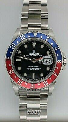2007 Rolex GMT-Master II 16710 BLRO Pepsi Steel Automatic Watch Box & Papers