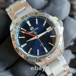 2021 Grand Seiko Cal9F GMT Steel Blue Dial Stainless SBGN005 Full Set Warranty