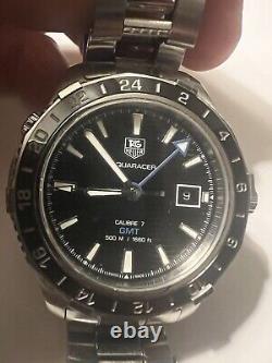2021 Tag Heuer Aquaracer Calibre 7 GMT Mens Automatic Watch Exc. Cond. WAK211A