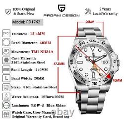 2023 New 40MM PAGANI DESIGN NH34 Men's GMT Automatic Mechanical Watches