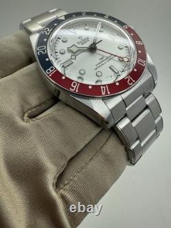 2025 JUL NEW Tudor Black Bay GMT Steel Opaline White Dial Pepsi 79830RB-0010 B+P