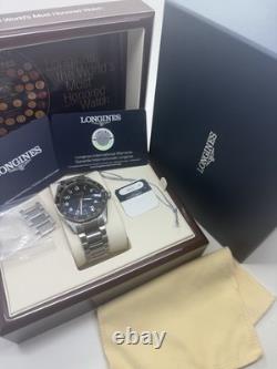2025 Longines Spirit Zulu Time GMT 42mm Black Automatic Watch L3.812.4.50.6 B+P