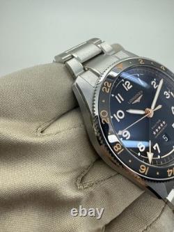 2025 Longines Spirit Zulu Time GMT 42mm Black Automatic Watch L3.812.4.50.6 B+P