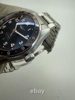 2025 Longines Spirit Zulu Time GMT 42mm Black Automatic Watch L3.812.4.50.6 B+P