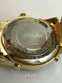$2165 JBW Men's Luxury Jet Setter 2.34 CTW Diamond Watch Stainless JB-6213-A