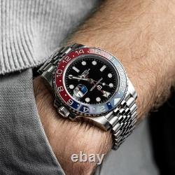 40MM PAGANI DESIGN GMT Automatic Watch Men Luxury Waterproof Stainless Steel NEW