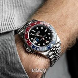 40MM PAGANI DESIGN GMT Automatic Watch Men Luxury Waterproof Stainless Steel NEW