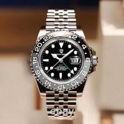 40MM PAGANI DESIGN GMT Automatic Watch Men Luxury Waterproof Stainless Steel NEW