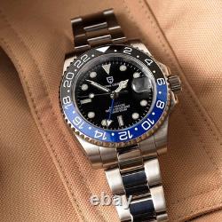 40MM PAGANI DESIGN GMT Automatic Watch Men Luxury Waterproof Stainless Steel NEW