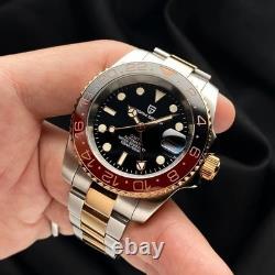 40MM PAGANI DESIGN GMT Automatic Watch Men Luxury Waterproof Stainless Steel NEW