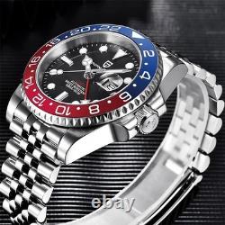 40MM PAGANI DESIGN GMT Automatic Watch Men Luxury Waterproof Stainless Steel NEW