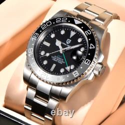 40MM PAGANI DESIGN GMT Automatic Watch Men Luxury Waterproof Stainless Steel NEW