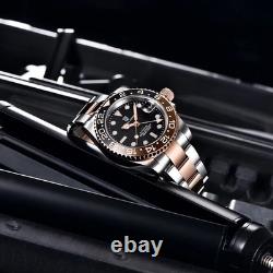 40MM PAGANI DESIGN GMT Automatic Watch Men Luxury Waterproof Stainless Steel NEW