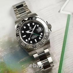 40MM PAGANI DESIGN GMT Automatic Watch Men Luxury Waterproof Stainless Steel NEW