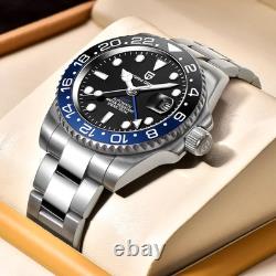 40MM PAGANI DESIGN GMT Automatic Watch Men Luxury Waterproof Stainless Steel NEW
