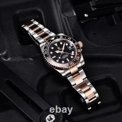40MM PAGANI DESIGN GMT Automatic Watch Men Luxury Waterproof Stainless Steel NEW
