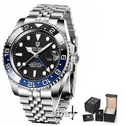 40MM PAGANI DESIGN GMT Automatic Watch Men Luxury Waterproof Stainless Steel NEW