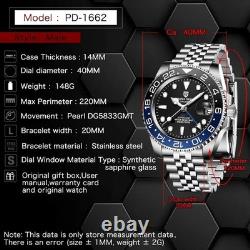40MM PAGANI DESIGN GMT Automatic Watch Men Luxury Waterproof Stainless Steel NEW