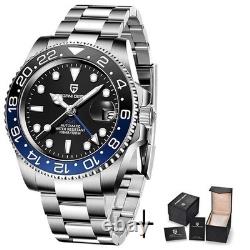 40MM PAGANI DESIGN GMT Automatic Watch Men Luxury Waterproof Stainless Steel NEW
