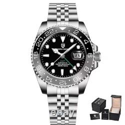 40MM PAGANI DESIGN GMT Automatic Watch Men Luxury Waterproof Stainless Steel NEW