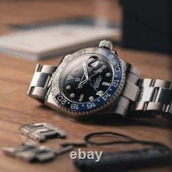 40MM PAGANI DESIGN GMT Automatic Watch Men Luxury Waterproof Stainless Steel NEW