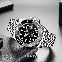 40MM PAGANI DESIGN GMT Automatic Watch Men Luxury Waterproof Stainless Steel NEW