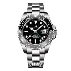 40MM PAGANI DESIGN GMT Automatic Watch Men Luxury Waterproof Stainless Steel NEW