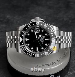 40mm Bruce Custom Sub GMT Style Mod Watch NO LOGO with NH34 Automatic Movement
