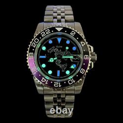 40mm Joker Style NH34 GMT Worldtimer Watch