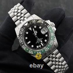 40mm Sprite GMT Custom Sub Style Mod Watch NO LOGO with NH34 Automatic Movement