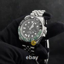 40mm Sprite GMT Custom Sub Style Mod Watch NO LOGO with NH34 Automatic Movement