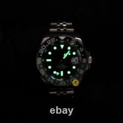 40mm Sprite GMT Custom Sub Style Mod Watch NO LOGO with NH34 Automatic Movement