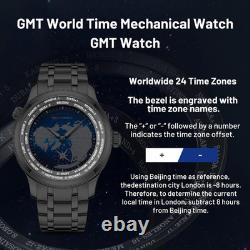 41mm Men's Automatic GMT Watch Waterproof, Luminous, Sub Dial 6202